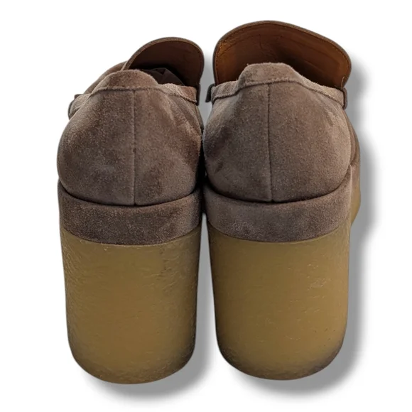 NWOB Marc Fisher LTD. Lina Slip On Platform Loafer Pumps In Taupe, Size 8.5 - Picture 5 of 9
